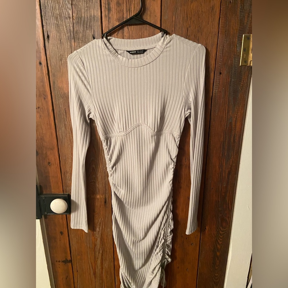 SHEIN Grey Stretchy Maxi Dress